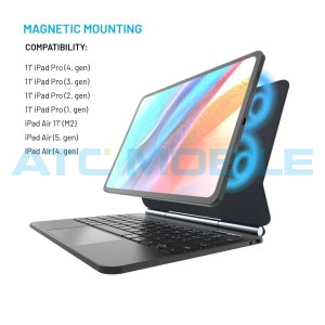 Pouzdro s bezdr&aacute;tovou kl&aacute;vesnic&iacute; s magnetick&yacute;m uchycen&iacute;m FIXED Typee pro Apple iPad Pro 11