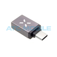 Redukce FIXED Link USB-C z&aacute;strčka / USB-A z&aacute;suvka, hlin&iacute;kov&aacute;, &scaron;ed&aacute;