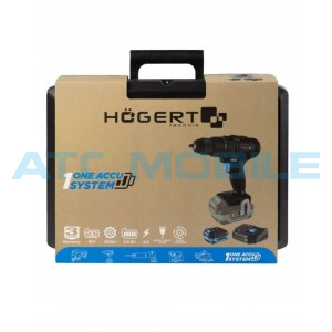 Set aku př&iacute;klepov&yacute; vrtac&iacute; &scaron;roubov&aacute;k H&ouml;gert 18V (HT2E220-0DD) + nab&iacute;ječka HT2E242-C60 + aku 2Ah HT2E2