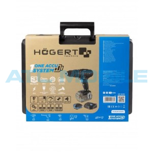 Set aku př&iacute;klepov&aacute; vrtačka H&ouml;gert 18V (HT2E221-0PD) + nab&iacute;ječka HT2E242-C60 + alu HT2E239-A20