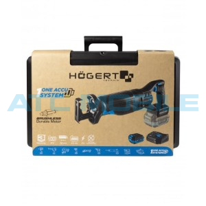 Set aku př&iacute;močar&aacute; pila (ocaska) bezuhl&iacute;kov&aacute; (HT2E234-0RS) H&ouml;gert 18V + nab&iacute;ječka 4A (HT2E242-C4) + a