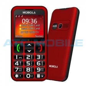 Mobiola MB700 Senior, červen&yacute; + stoln&iacute; nab&iacute;ječka