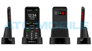 Mobiola MB900 4G Senior čern&yacute; + stoln&iacute; nab&iacute;ječka