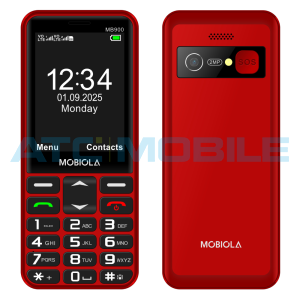Mobiola MB900 4G Senior červen&yacute; + stoln&iacute; nab&iacute;ječka