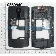 Středn&iacute; kryt Nokia Asha 205 DualSIM čern&yacute; - 0259940