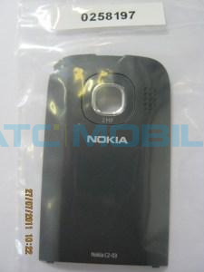 Kryt baterie Nokia C2-02, C2-03, C2-06 čern&yacute; (Chrome Black), origin&aacute;ln&iacute; - 0258197