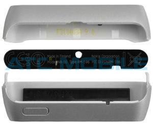 Horn&iacute; kryt Nokia N8-00 stř&iacute;brn&yacute; (Silver White), origin&aacute;ln&iacute; - 0257356