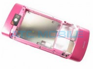 Středn&iacute; kryt Nokia X3-02 Touch&Type růžov&yacute; - 0257580