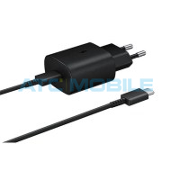Samsung nab&iacute;ječka EP-TA800EBE (25W) čern&aacute; + kabel USB-C / USB-C (EP-DA705BBE) čern&yacute;