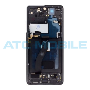 Displej + dotyk + r&aacute;m Samsung Galaxy S21 Ultra 5G (SM-G998B) Phantom Black (OLED)