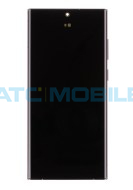 Displej + dotyk + r&aacute;m Samsung Galaxy S22 Ultra 5G (SM-S908B) Burgundy (Service Pack) - GH82-27489B