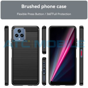 Shockproof Carbon Fiber Shield4U kryt T Phone 5G čern&yacute;