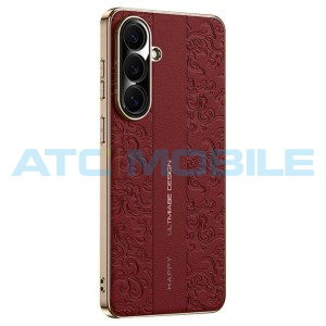 Shield4U kožen&yacute; kryt Cloud Dragon Samsung Galaxy S26 5G (SM-S941B) červen&yacute;