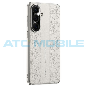 Shield4U kožen&yacute; kryt Cloud Dragon Samsung Galaxy S26+ 5G (SM-S946B) b&iacute;l&yacute;