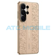 Shield4U kryt z PU kůže Cloud Dragon Samsung Galaxy S26 Ultra 5G (SM-S948B) zlat&yacute;