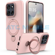 Shield4U kryt Motorola Edge 50 Neo (XT2409), Edge 60 Neo (XT2509) s kroužkem růžov&yacute;