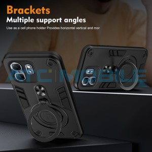 Shockproof kryt Shield4U Infinix Hot 50i (X6531), Smart 9 čern&yacute; s kroužkem