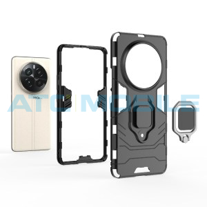 Shockproof kryt Shield4U Realme 12 Pro 5G (RMX3842), 12 Pro+ 5G (RMX3840) čern&yacute; s kroužkem