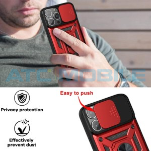 Shield4U Shockproof Camera Sliding kryt iPhone 13 Mini s uzavřen&iacute;m kamery čern&yacute;