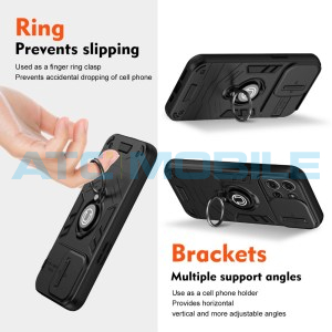Shield4U Shockproof Camera Sliding kryt Motorola Moto G75 5G (XT2437) s uzavřen&iacute;m kamery čern&yacute;