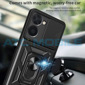 Shield4U Shockproof Camera Sliding kryt Realme C33 (RMX3624) s uzavřen&iacute;m kamery čern&yacute;