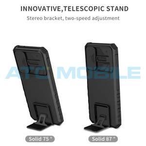 Shield4U Shockproof Camera Sliding kryt Samsung Galaxy A14 5G (SM-A146) s uzavřen&iacute;m kamery, čern&yacute;
