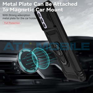 Shockproof Camera Sliding kryt Shield4U Samsung Galaxy A23 5G (SM-A236) s uzavřen&iacute;m kamery čern&yacute;