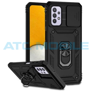 Shockproof Camera Sliding kryt Shield4U Samsung Galaxy A23 5G (SM-A236) s uzavřen&iacute;m kamery čern&yacute;