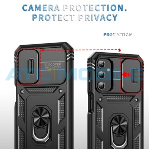 Shockproof Camera Sliding kryt Shield4U Samsung Galaxy A25 5G (SM-A256) s uzavřen&iacute;m kamery čern&yacute;