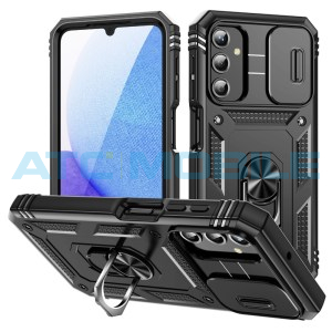 Shockproof Camera Sliding kryt Shield4U Samsung Galaxy A25 5G (SM-A256) s uzavřen&iacute;m kamery čern&yacute;