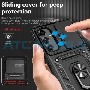 Shield4U Shockproof Camera Sliding kryt Samsung Galaxy A34 5G (SM-A346) s uzavřen&iacute;m kamery, čern&yacute;