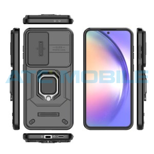 Shield4U Shockproof Camera Sliding kryt Samsung Galaxy A56 5G (SM-A566B) s uzavřen&iacute;m kamery čern&yacute;