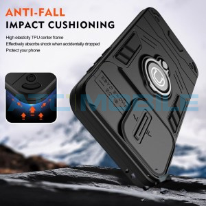 Shield4U Shockproof Camera Sliding kryt Samsung Galaxy A57 5G (SM-A576B) s uzavřen&iacute;m kamery čern&yacute;