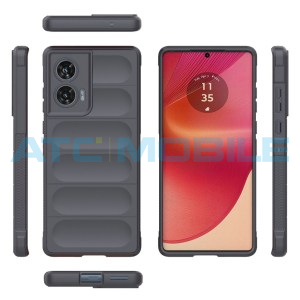 Shockproof Flannel Shield4U kryt Motorola Edge 50 Fusion (XT2429-2) tmavě &scaron;ed&yacute;
