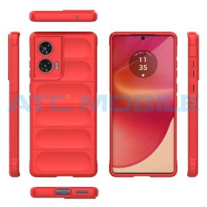 Shockproof Flannel Shield4U kryt Motorola Edge 50 Fusion (XT2429-2) červen&yacute;