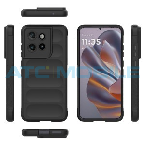 Shockproof Flannel Shield4U kryt Motorola Edge 50 Neo (XT2409) čern&yacute;