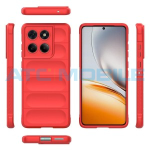Shockproof Flannel Shield4U kryt Motorola Edge 60 Fusion (XT2503) červen&yacute;