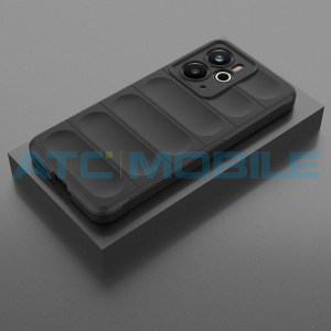 Shockproof Flannel Shield4U kryt Realme 14 5G čern&yacute;