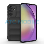 Shockproof Flannel Shield4U kryt Samsung Galaxy A56 5G (SM-A566B) čern&yacute;