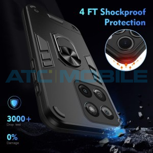 Shield4U Shockproof kryt Motorola Edge 60 Fusion (XT2503) čern&yacute; s kroužkem