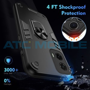 Shield4U Shockproof kryt Motorola Moto G35 5G (XT2433) čern&yacute; s kroužkem