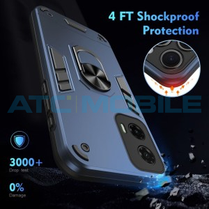 Shield4U Shockproof kryt Motorola Moto G35 5G (XT2433) modr&yacute; s kroužkem