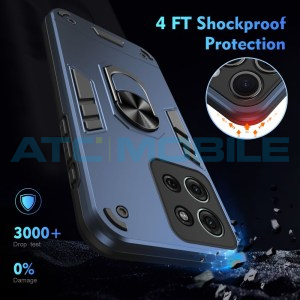 Shield4U Shockproof kryt Motorola Moto G75 5G (XT2437) modr&yacute; s kroužkem