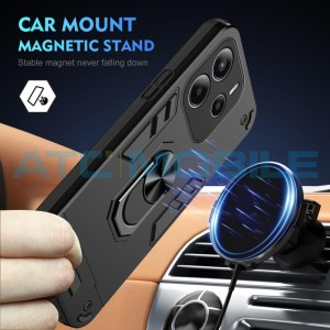 Shield4U Shockproof kryt Xiaomi Redmi Note 14 4G čern&yacute; s kroužkem