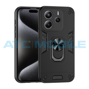 Shield4U Shockproof kryt Xiaomi Redmi Note 14 4G čern&yacute; s kroužkem