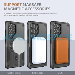Shield4U Armor MagSafe kryt Samsung Galaxy S25 Ultra 5G (SM-S938B) čern&yacute; s drž&aacute;kem