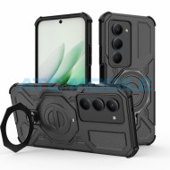 Shield4U Armor MagSafe kryt Xiaomi Redmi 15 5G čern&yacute; s v&yacute;klopn&yacute;m otočn&yacute;m kroužkem