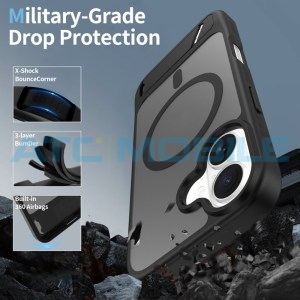 Ochrann&yacute; kryt Shield4U Anti-drop iPhone 17 (MagSafe) se stoj&aacute;nkem čern&yacute;