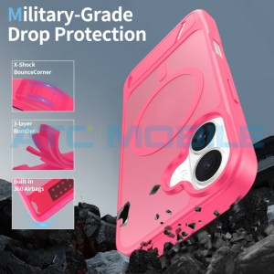 Ochrann&yacute; kryt Shield4U Anti-drop iPhone 17 (MagSafe) se stoj&aacute;nkem růžov&yacute;