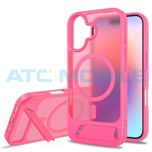 Ochrann&yacute; kryt Shield4U Anti-drop iPhone 17 (MagSafe) se stoj&aacute;nkem růžov&yacute;